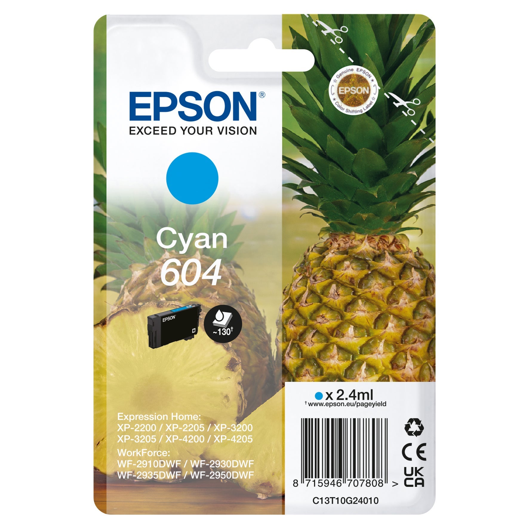 [5701524] Bläck Epson 604 cyan 2,4 ml
