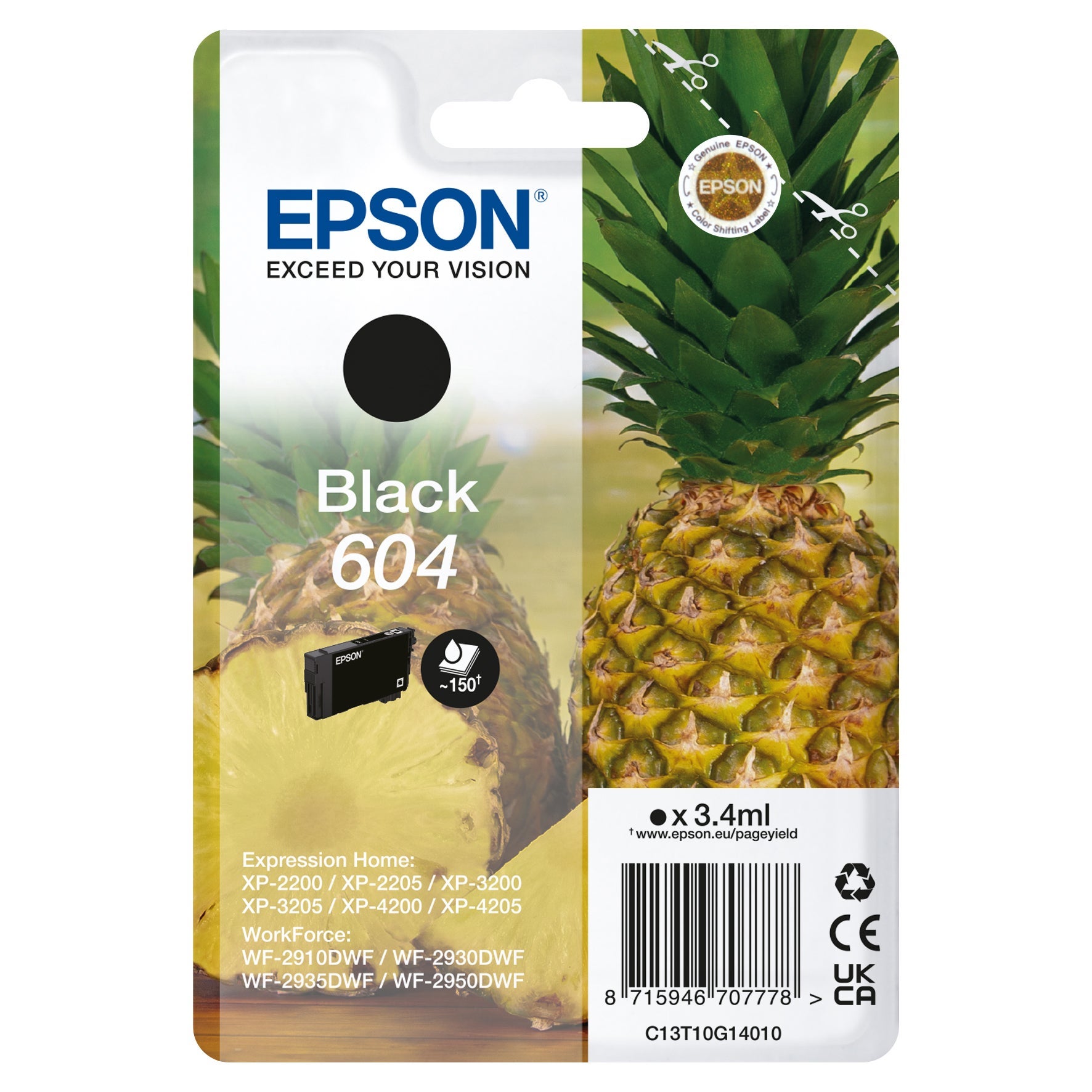 [5701523] Bläck Epson 604 svart 3,4 ml