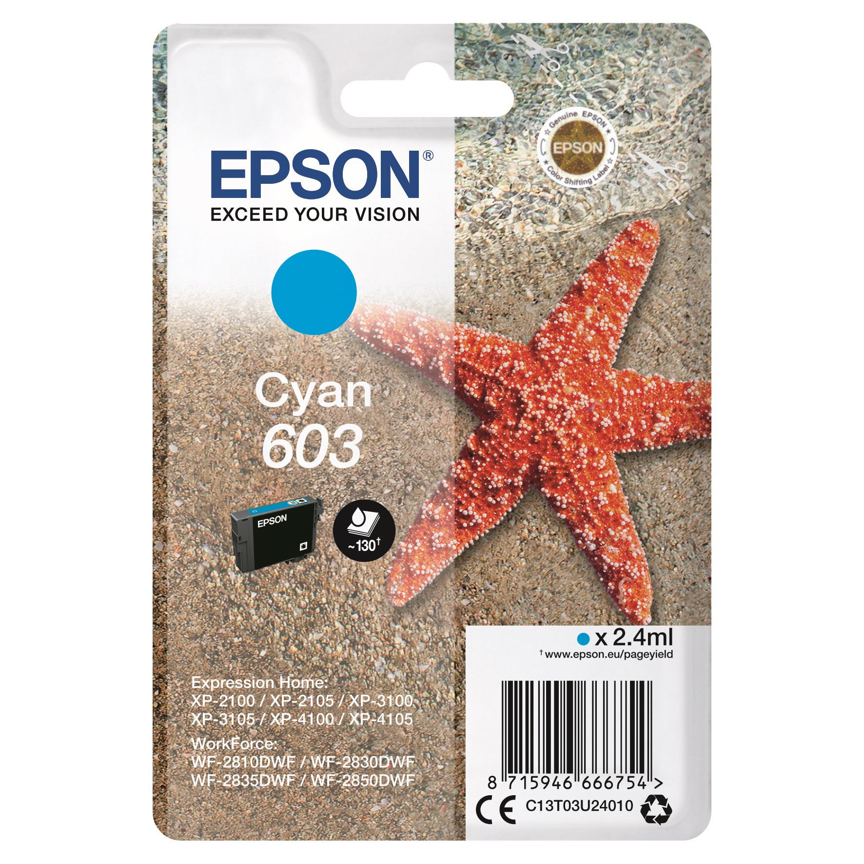 [5701534] Bläck Epson 603 cyan 2,4 ml
