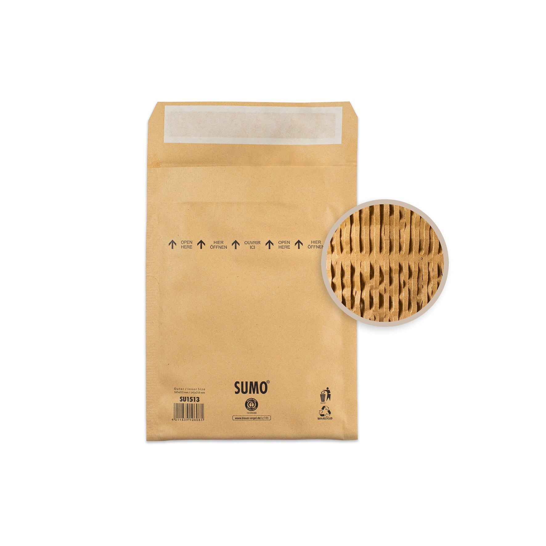 [8560585] Vadderad påse SUMO 145 x 215 mm