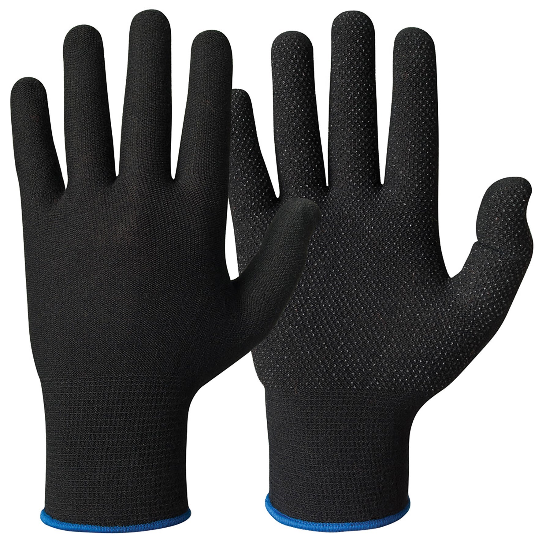 [8561120] Handske bomull dots svart 10