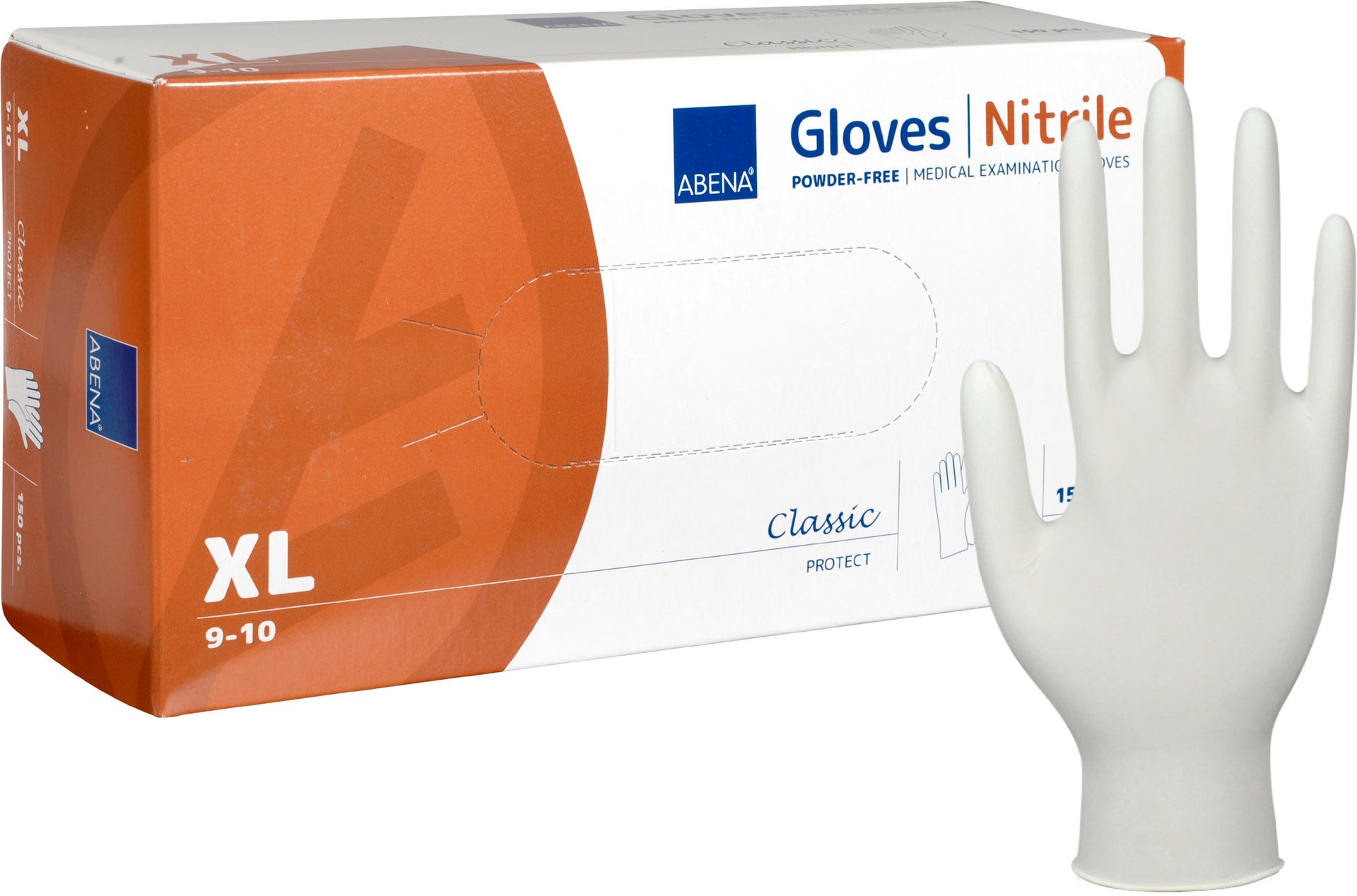 [2260414] Handske Nitril Pudfri XL vit 150 st/fp