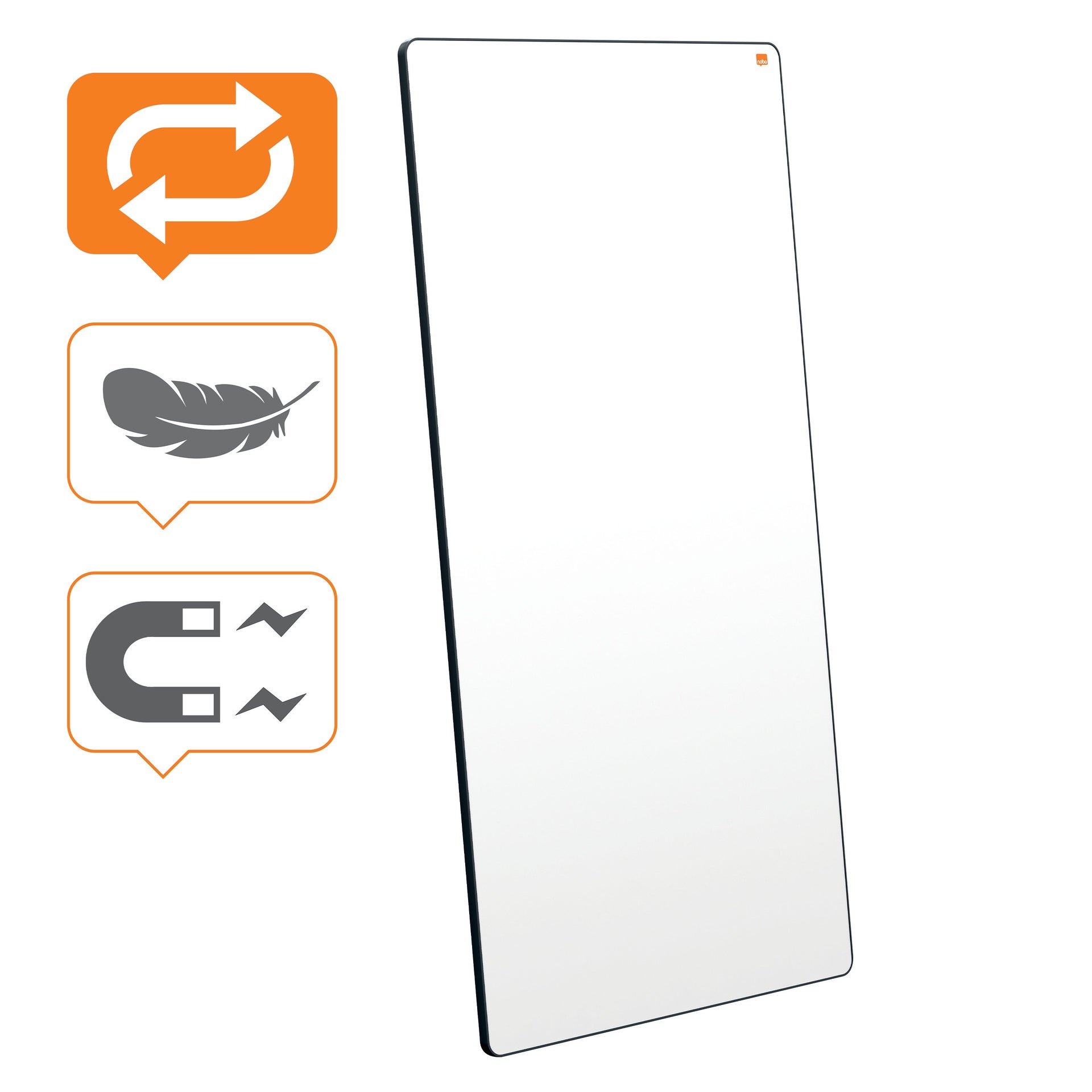 [8562515] Mobil Whiteboard Move & Meet Svart