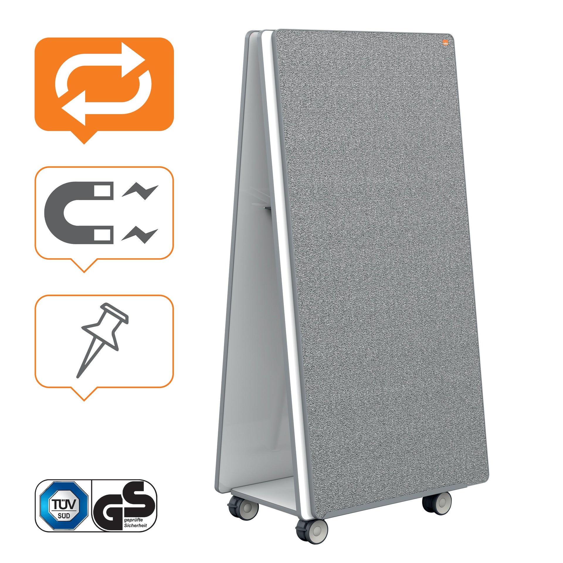 [8562519] Mobile Whiteboard MoveMeet system grå