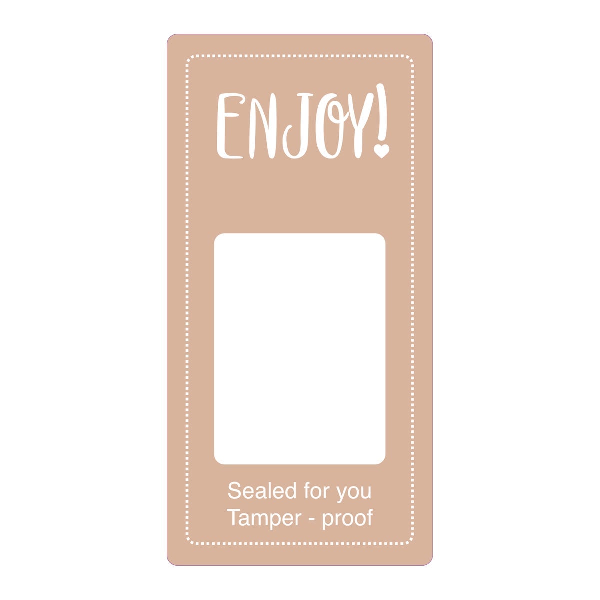 [8562429] Etikett Enjoy / Have a nice day! 50 x 100 mm brun 500 st/fp