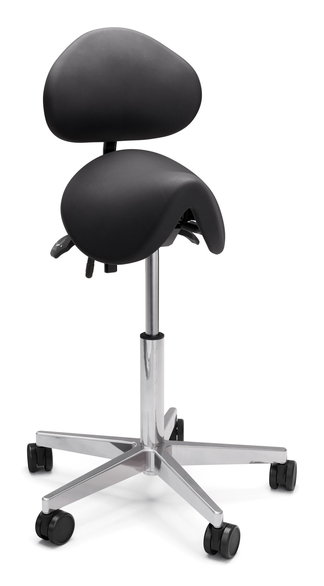 [8561544] Sadelstol Polo S ryggstöd svart