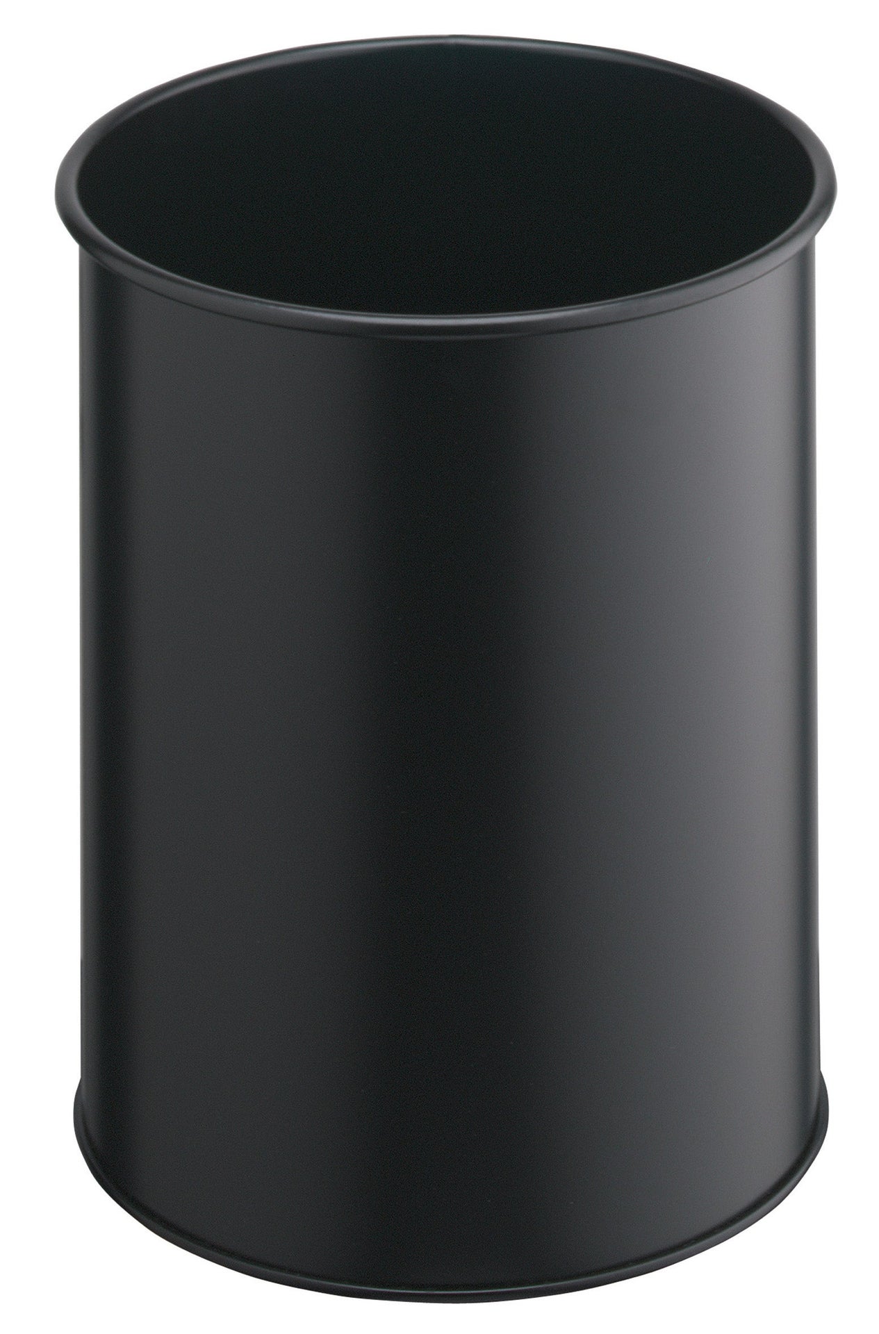 [2361481] Papperskorg metall 15 liter Svart