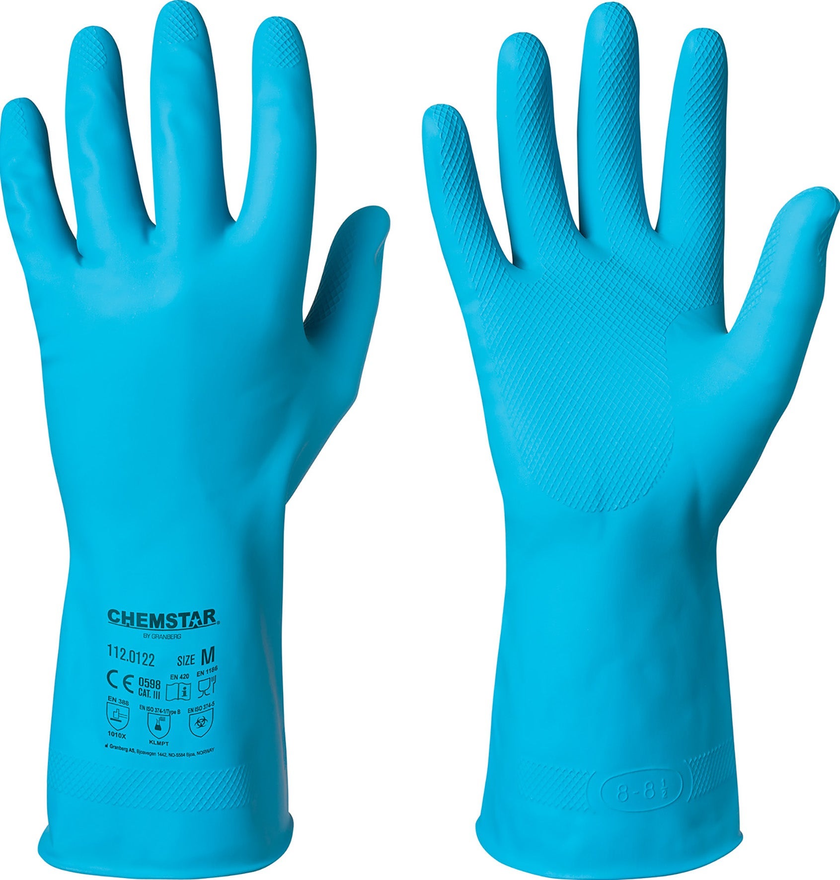 [8556760] Handskar kemikalieresistent latex L Chemstar