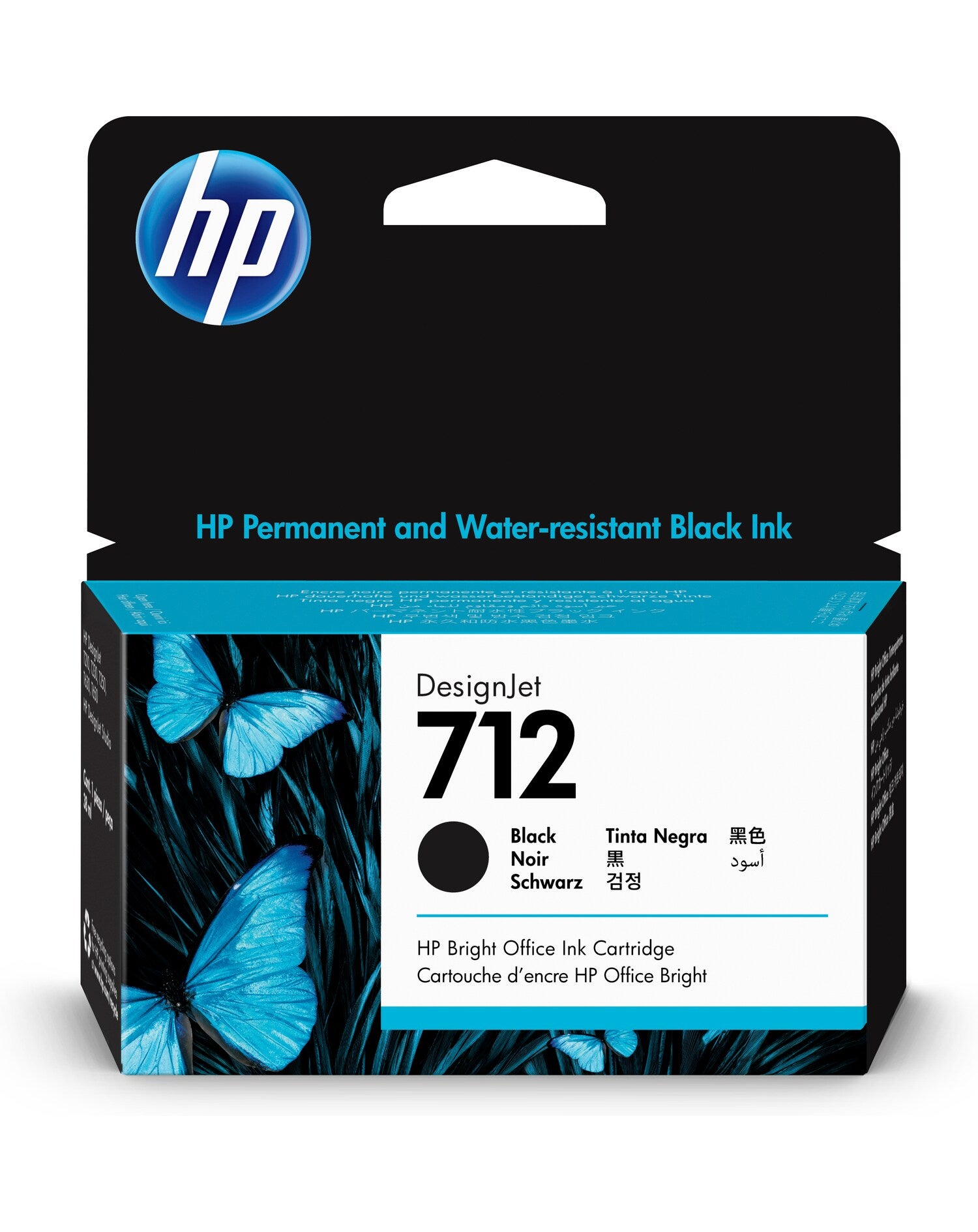 [8563954] Bläck HP 712 Svart 38 ml