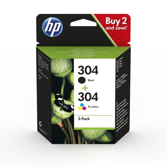[8563956] Bläckpatron HP 304 2-pack Black/Tri-colour