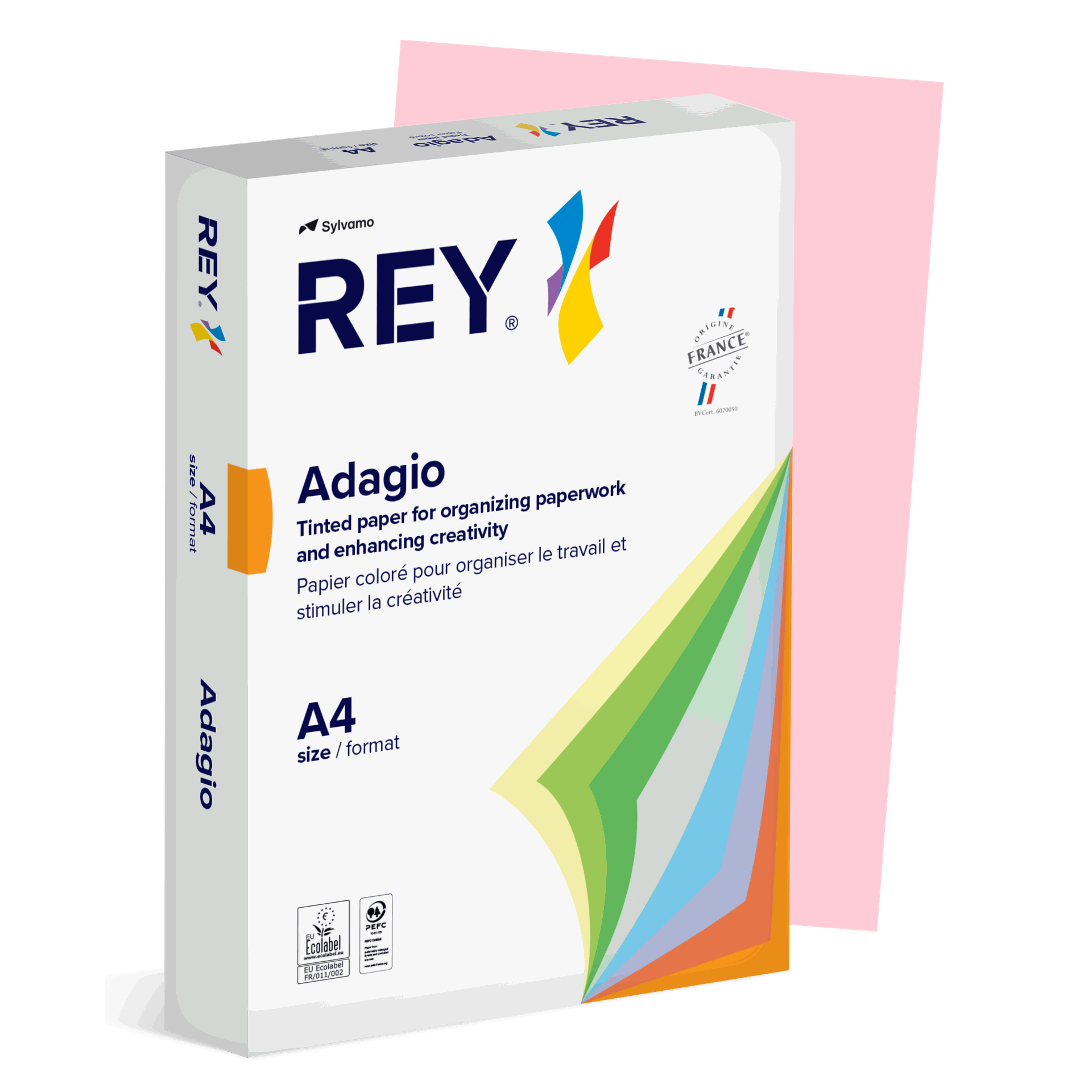 [1610689] Färgat kopieringspapper Rey Adagio A4 160g 250/fp Pink