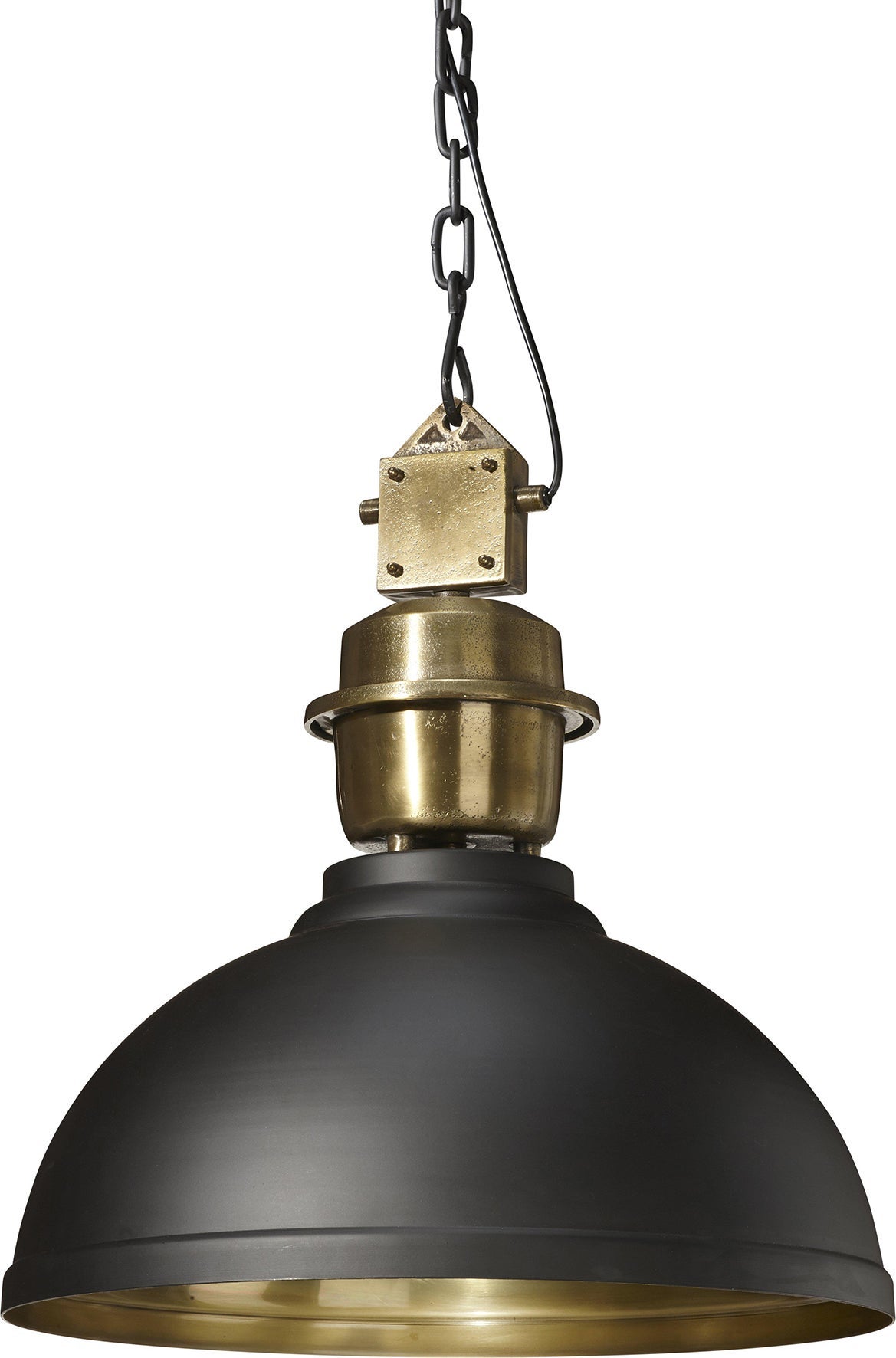 [8555308] Taklampa Manchester Svart / Mässing 52 cm