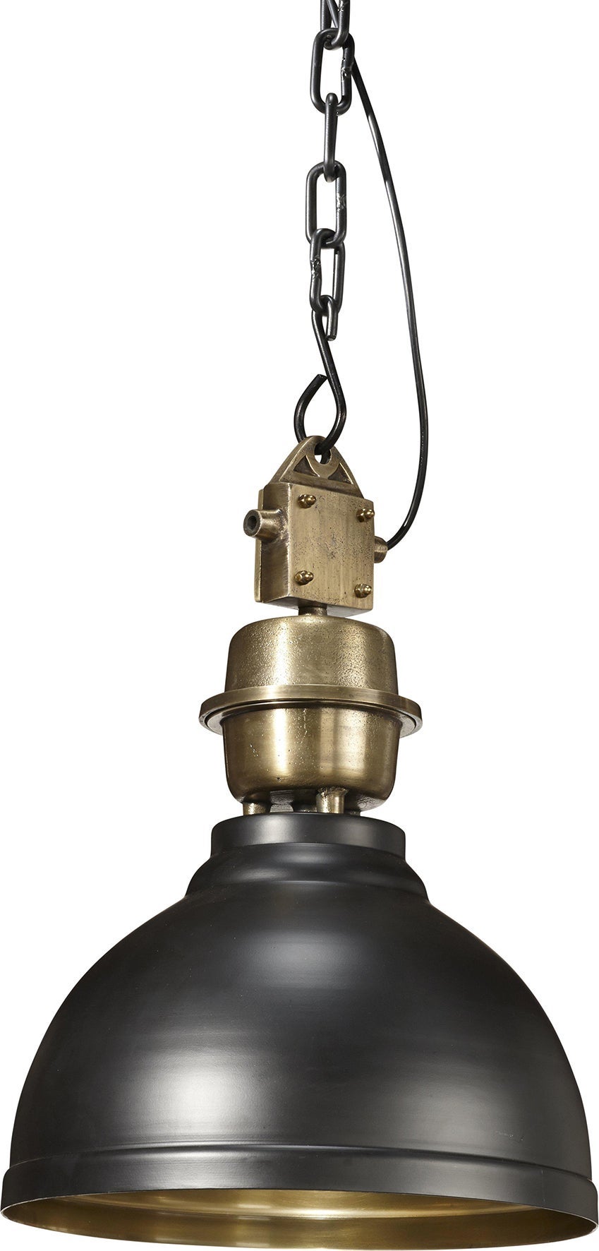 [8555309] Taklampa Manchester Svart / Mässing 35 cm