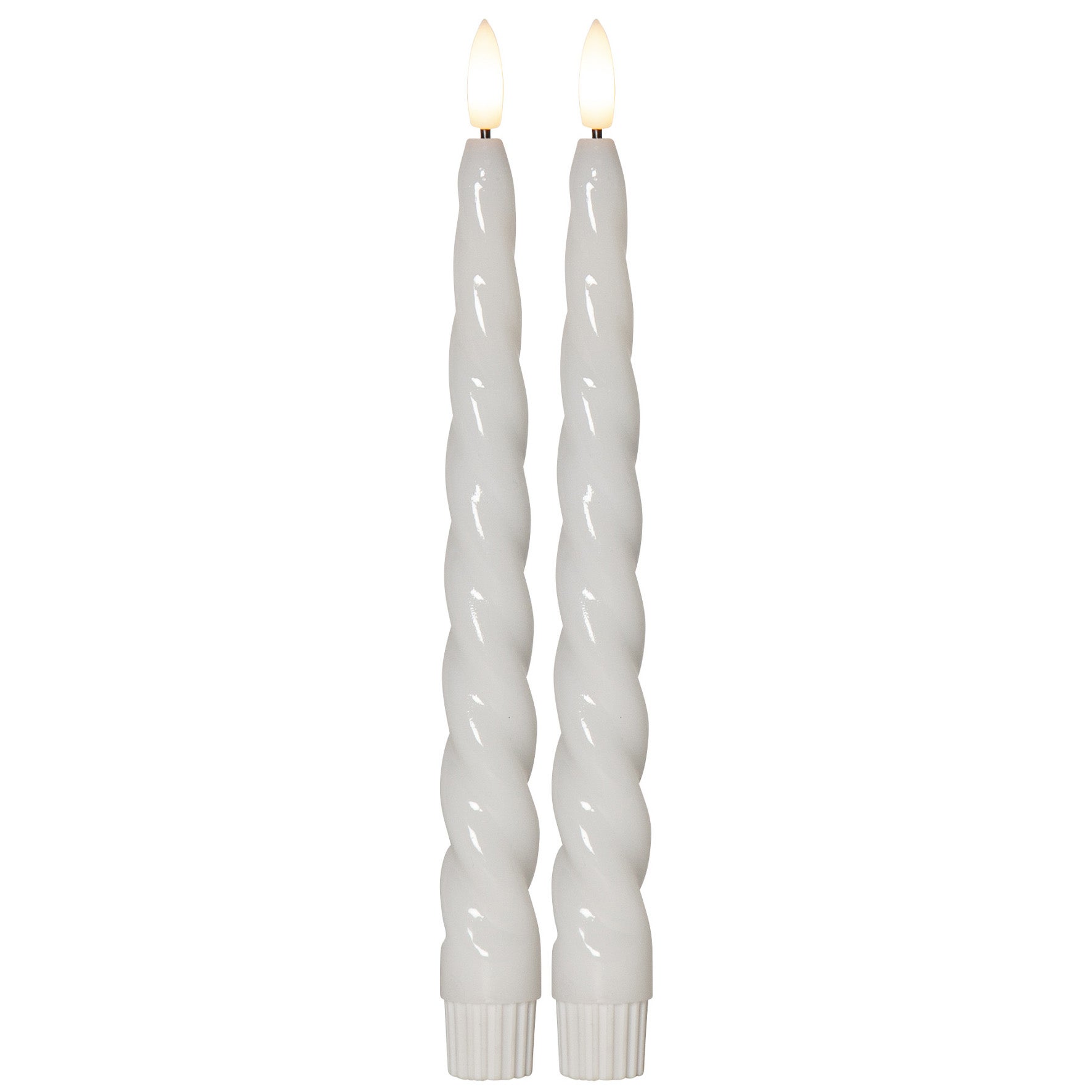 [8565285] LED Antikljus Flamme Shine 2-pack vit
