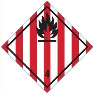 [8564901] Farligt gods-etiketter 4.1 Flammable Solid 250 st/rulle