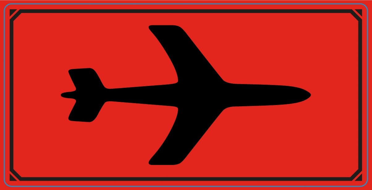[8564928] Varningsetikett Symbol Flyg 1000/rl