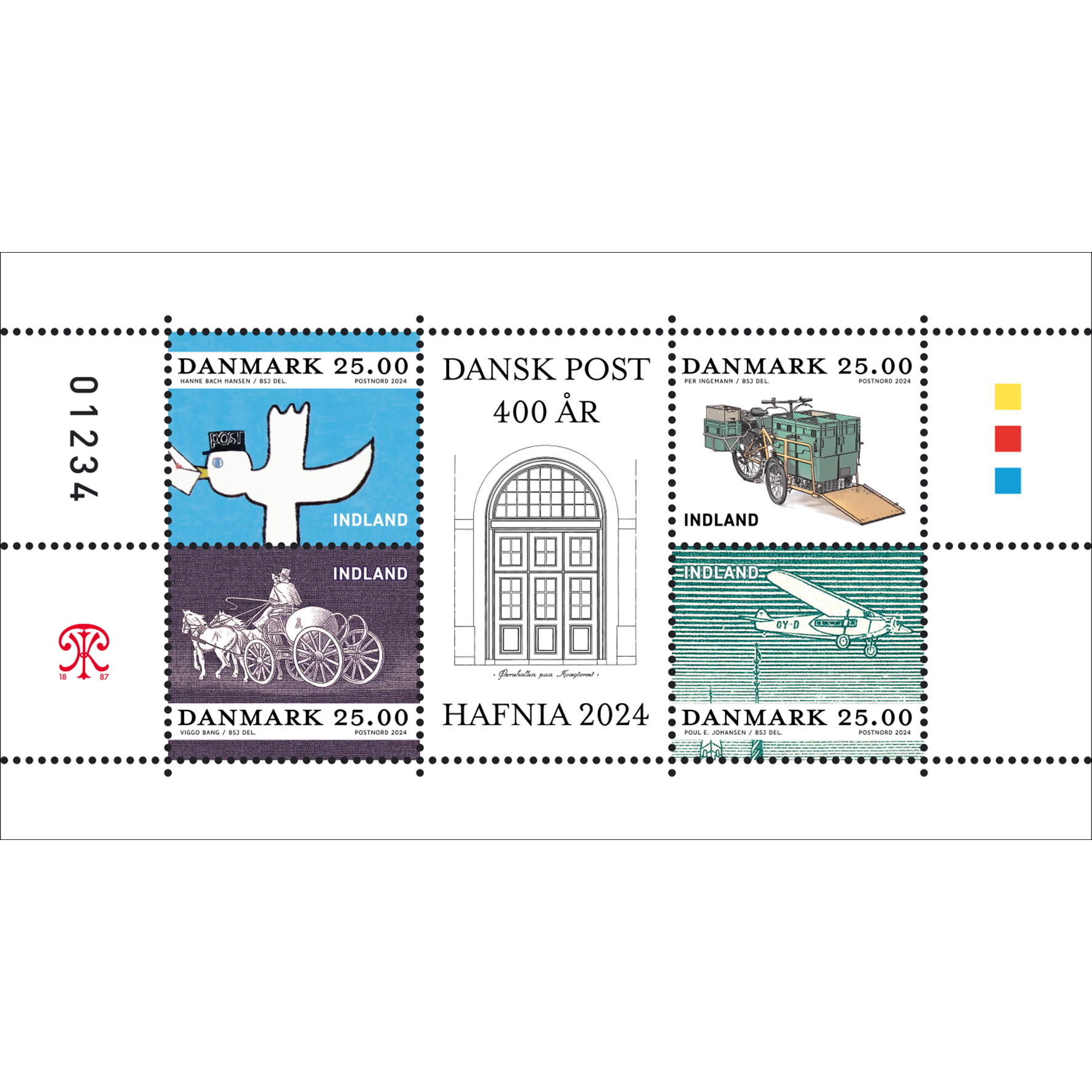 [8565898] Frimärke inrikes DK Hafnia 2024 4-pack