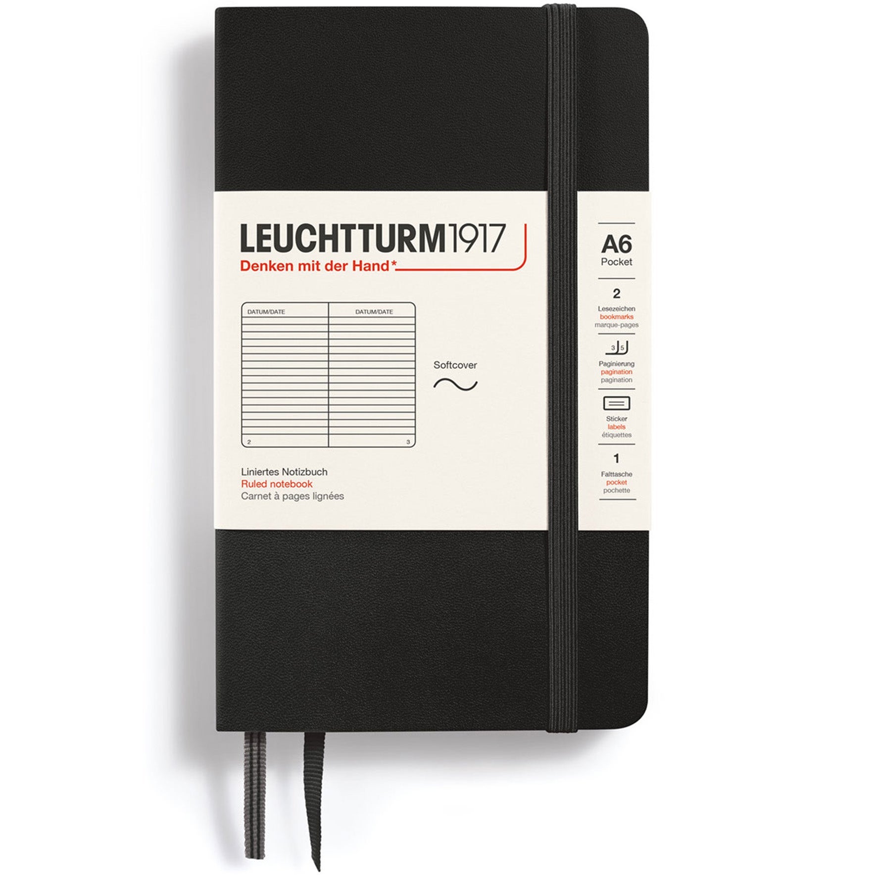 [2634970] Anteckningsbok A6 soft linjerad black