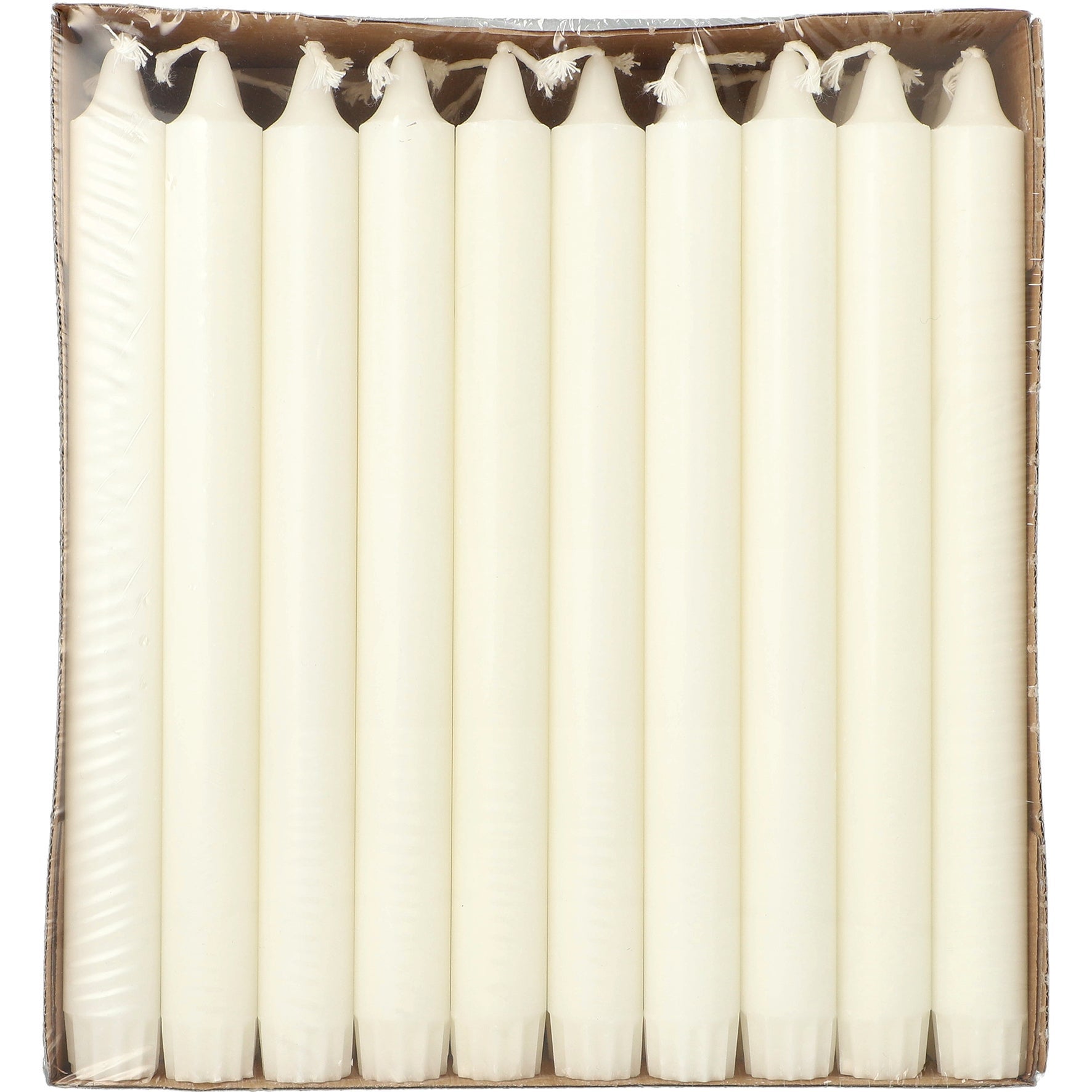 [8565533] Kronljus 24 cm Stearin vit 30-pack