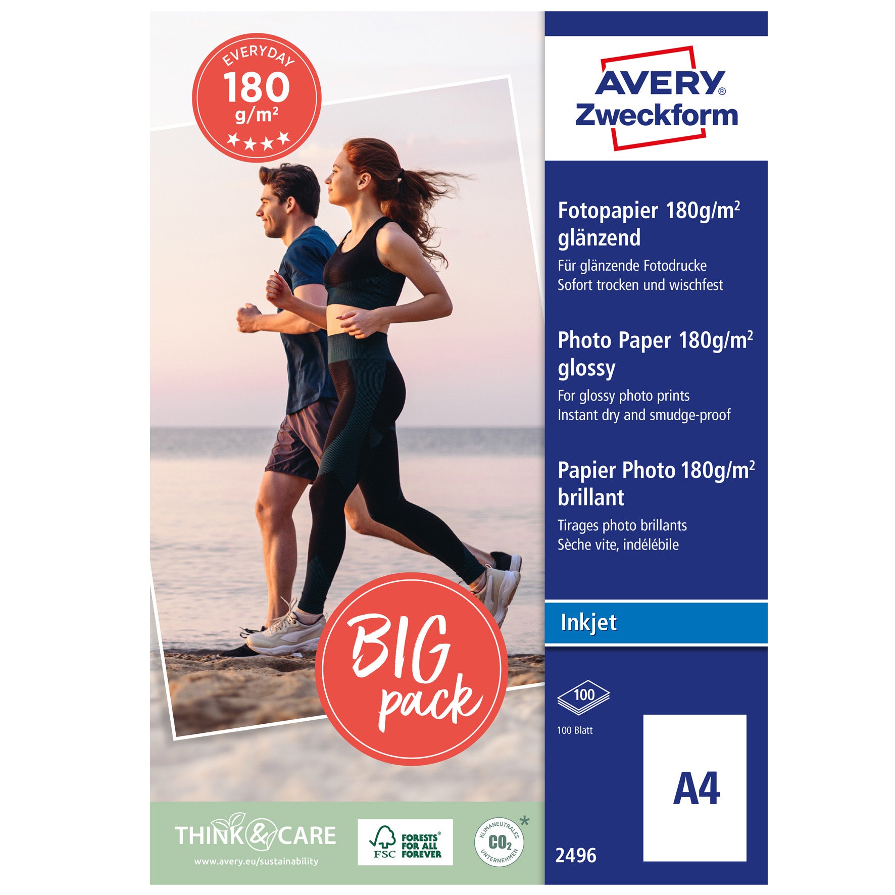 [1178936] Fotopapper Glossy A4 180g 100/fp