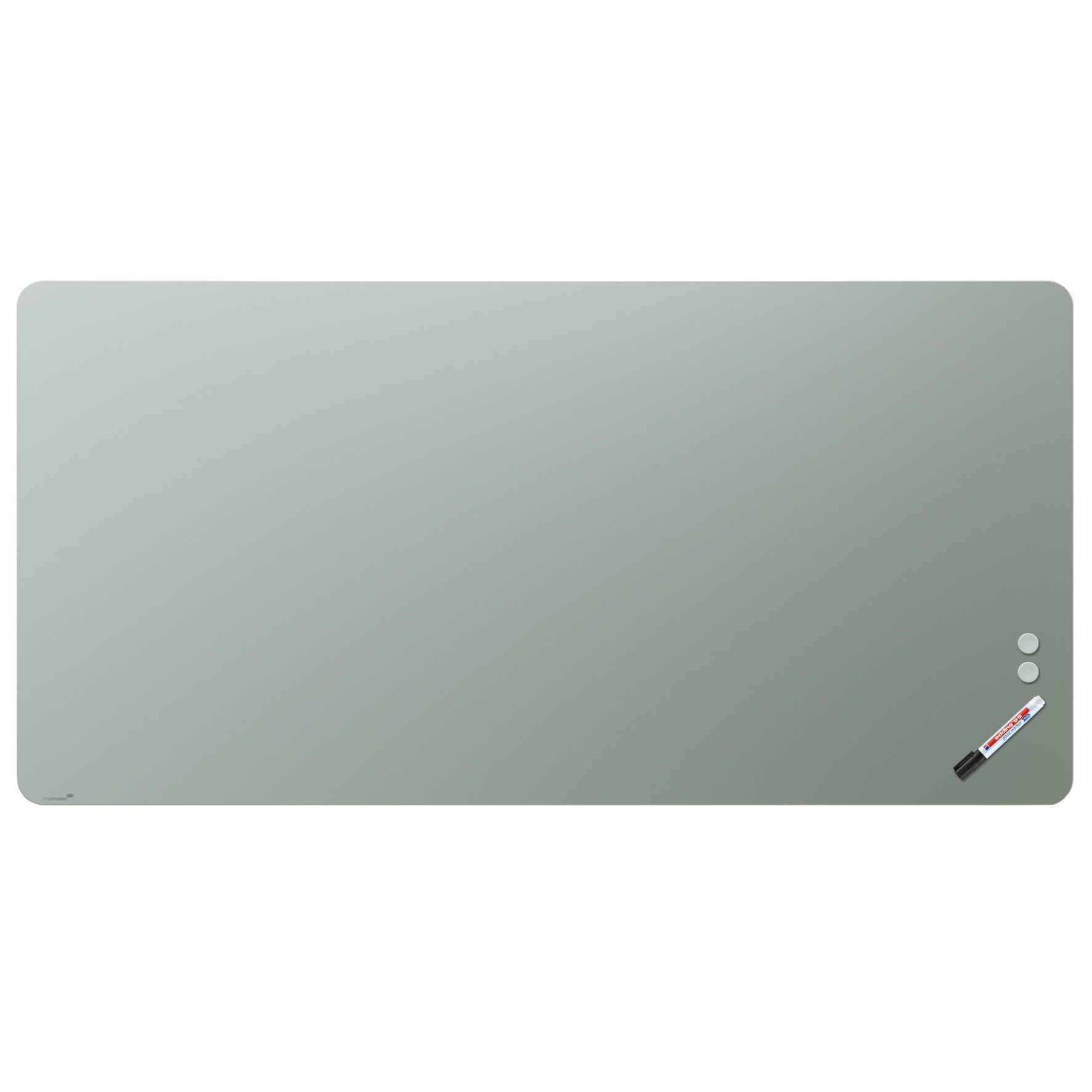 [8566662] Glastavla matt rundade hörn 100x200 cm sage green