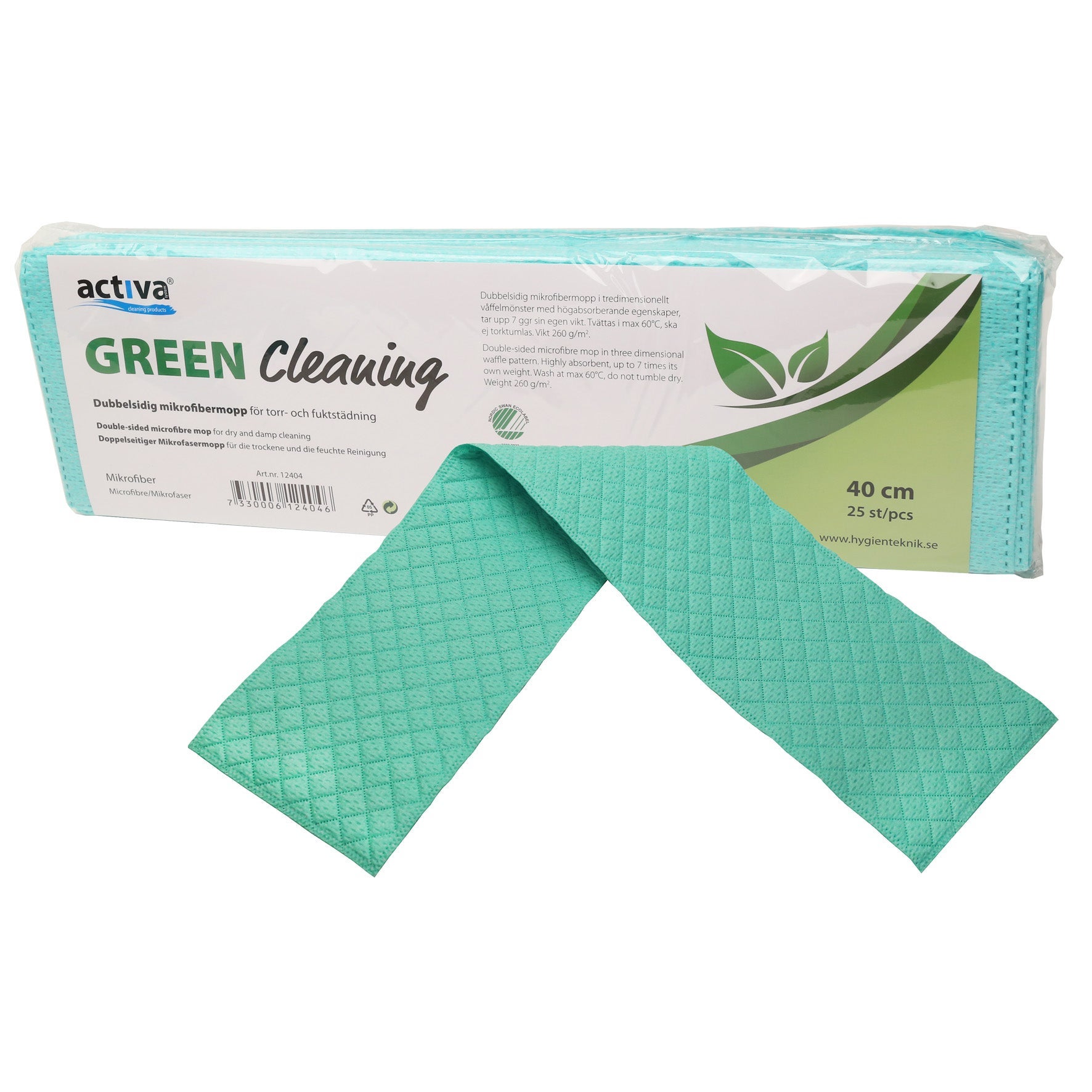 [8566992] Mikrofibermopp Activa Green Cleaning 40 cm 25-pack