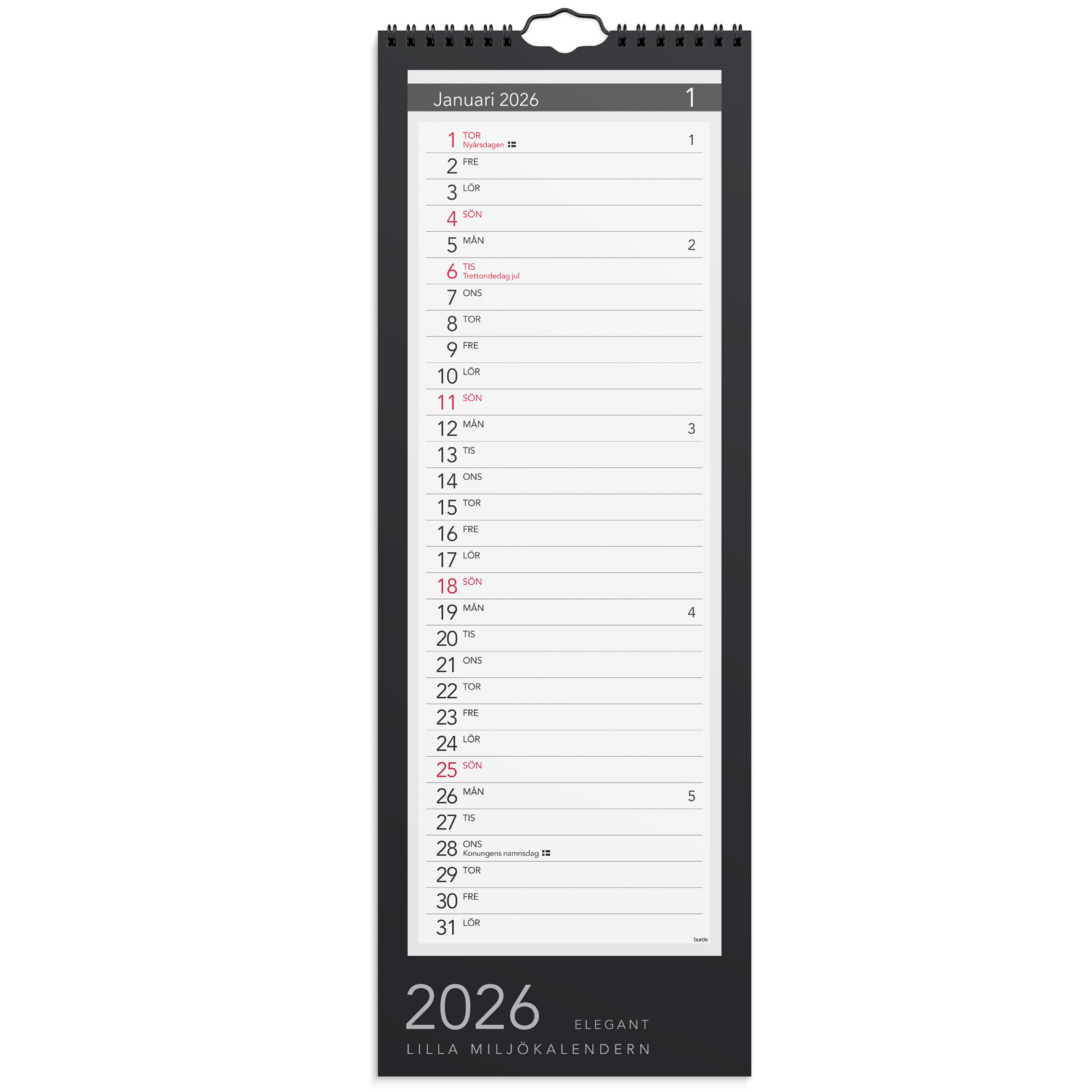 [61170926] Väggkalender 2026 Lilla Miljö