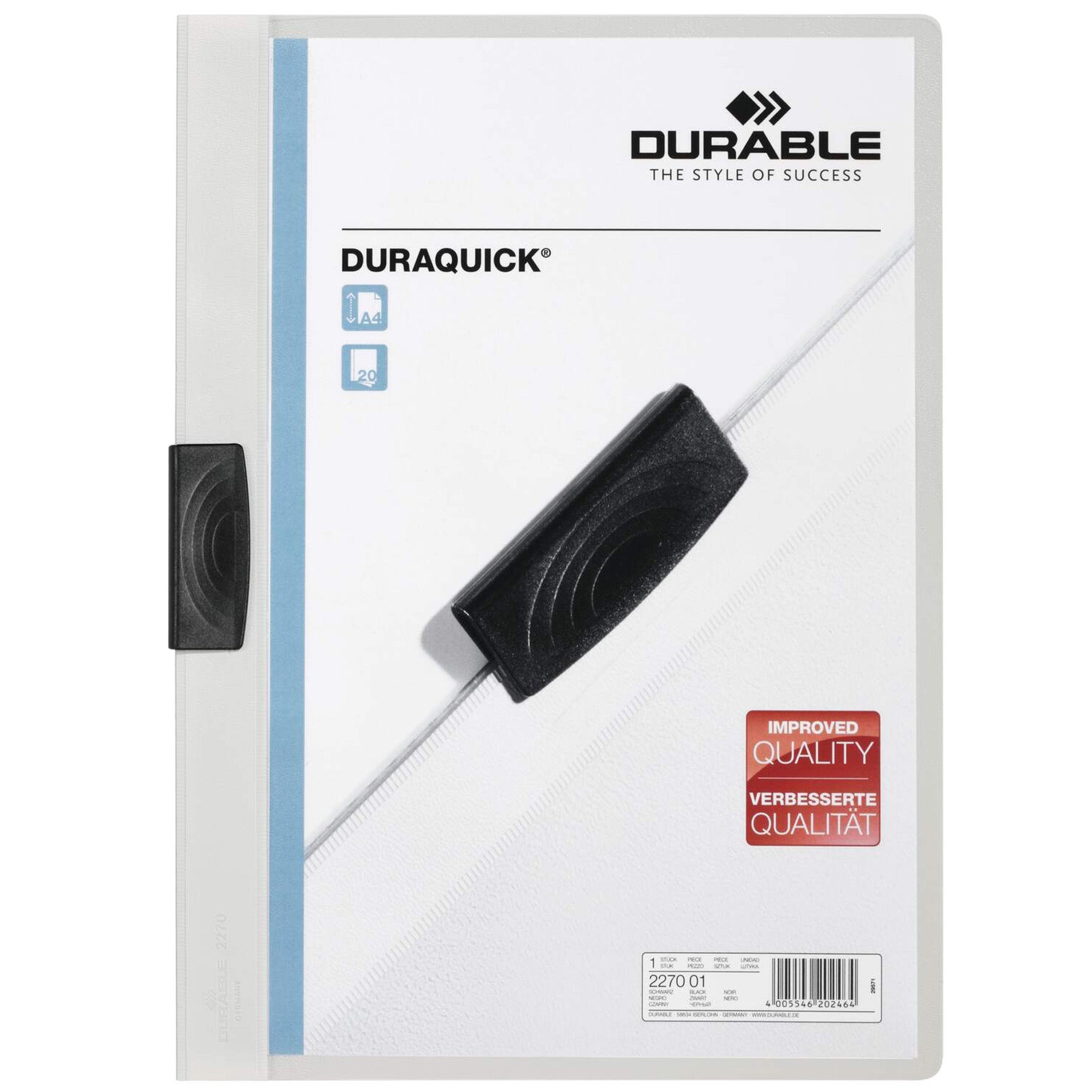 [2669140] Klämmapp Duraquick A4 vit