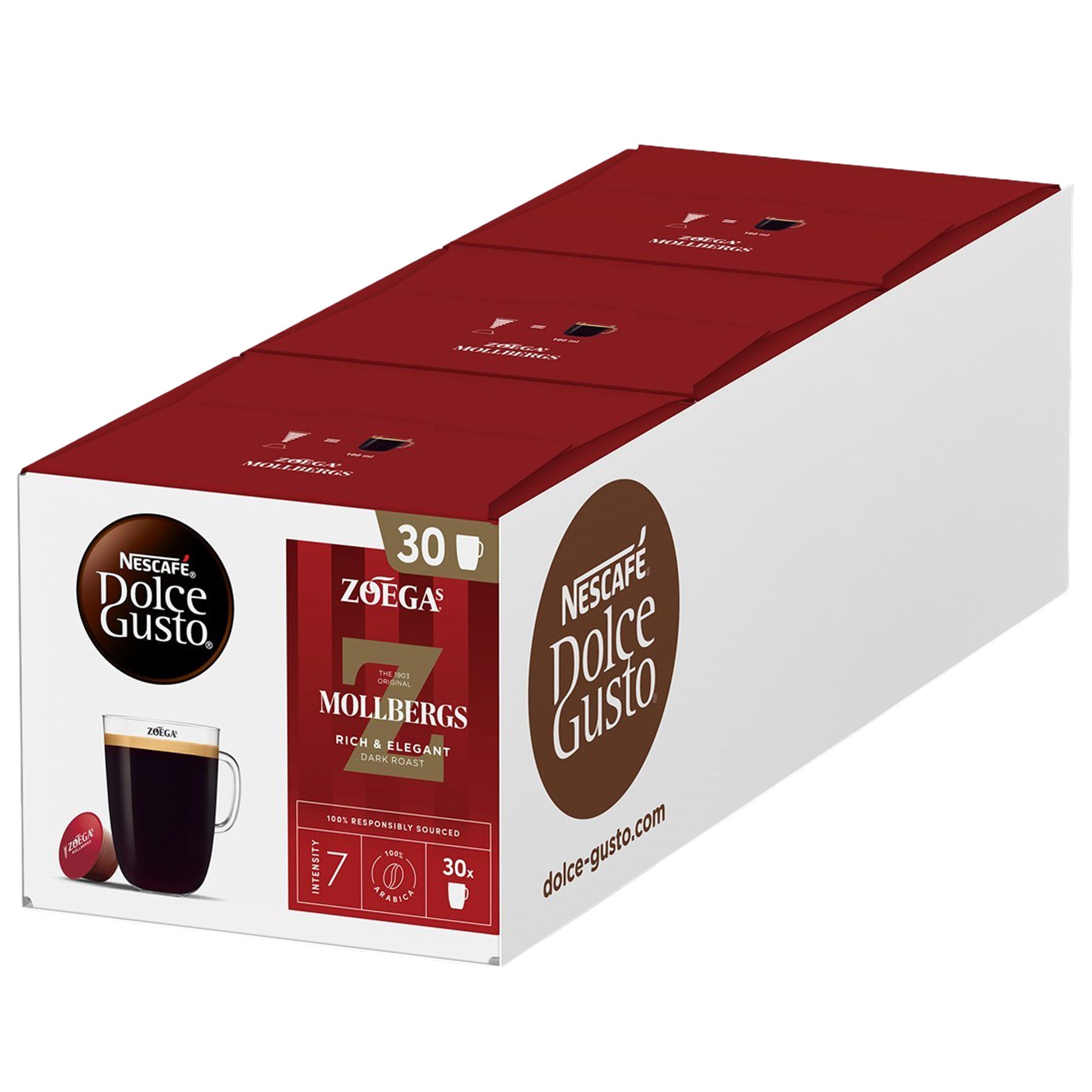 [8567324] Kaffekapsel Nestlé Dolce Gusto Zoégas Mollbergs 30-pack