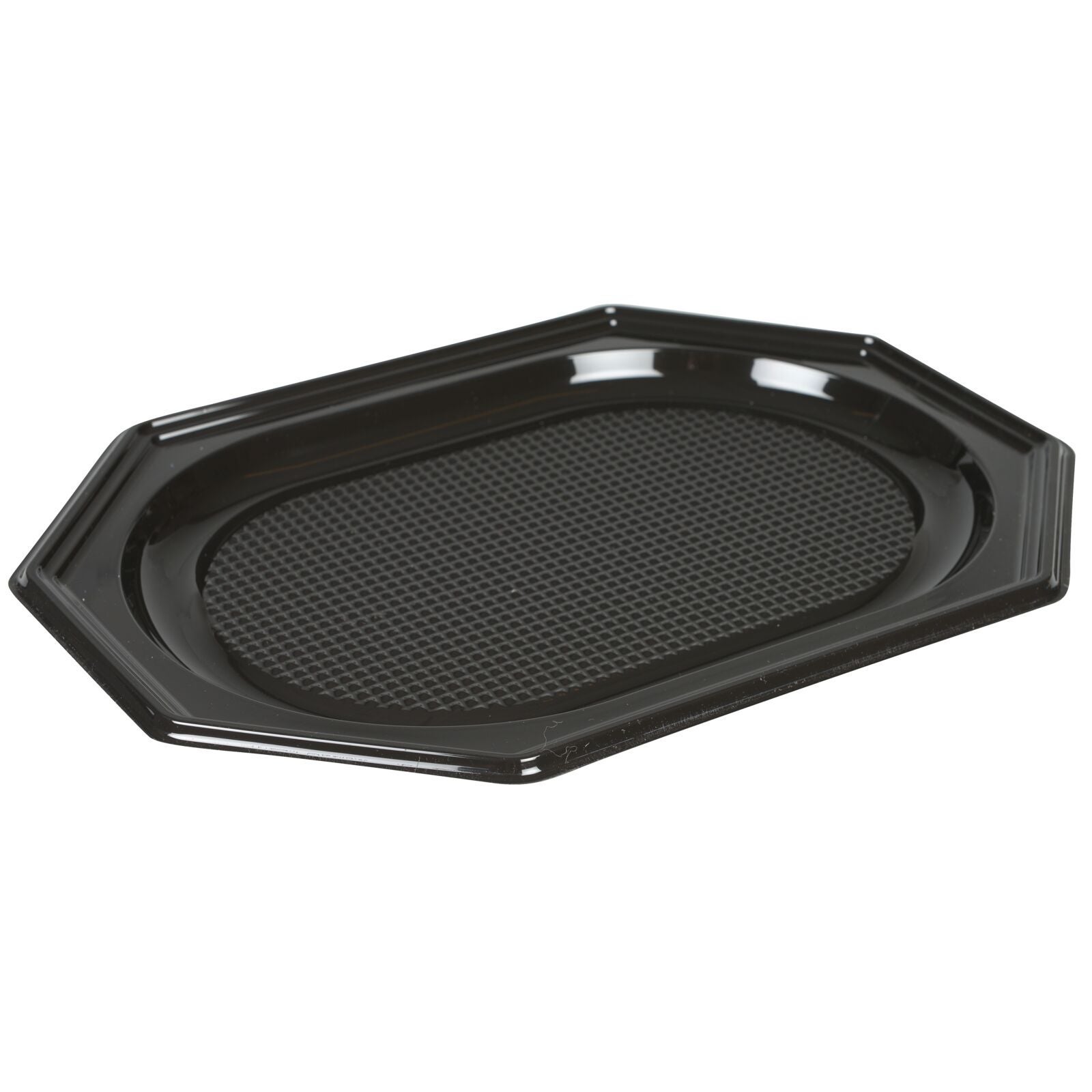 [8567430] Serveringsfat 25x35x2 cm svart RPET 10-pack