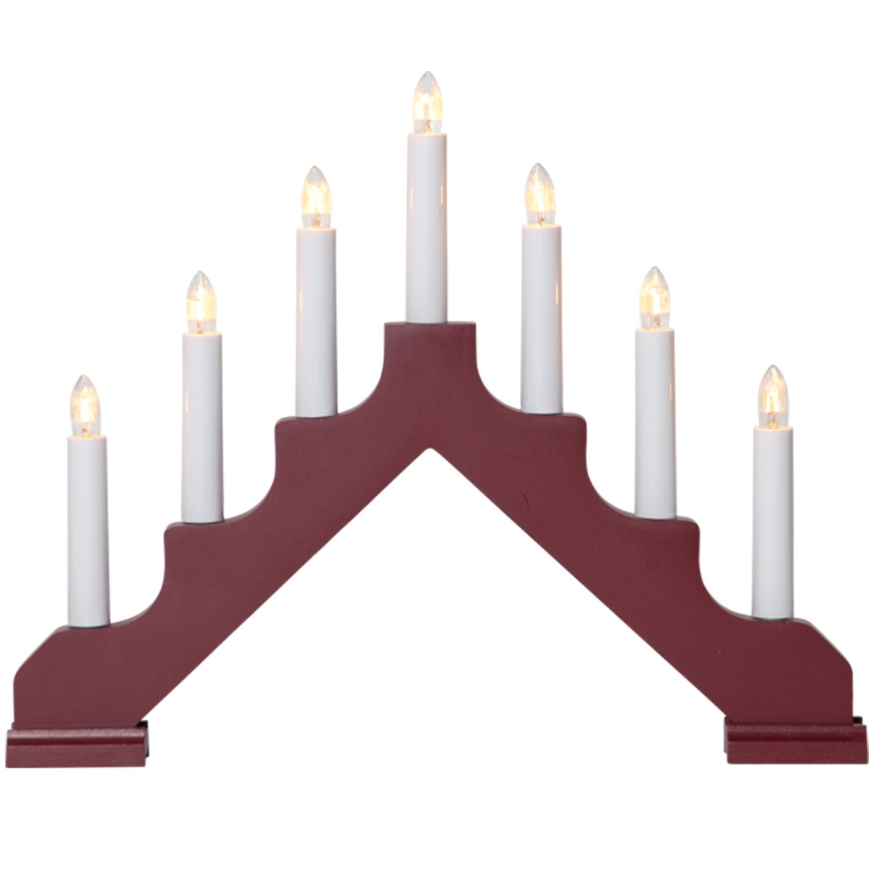 [8567204] Adventsljusstake Ada 7 ljuskällor röd