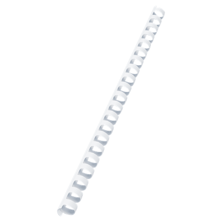 [E4028612] Plastspiral CombBind A4 21-ring 22mm vit 100 st/fp