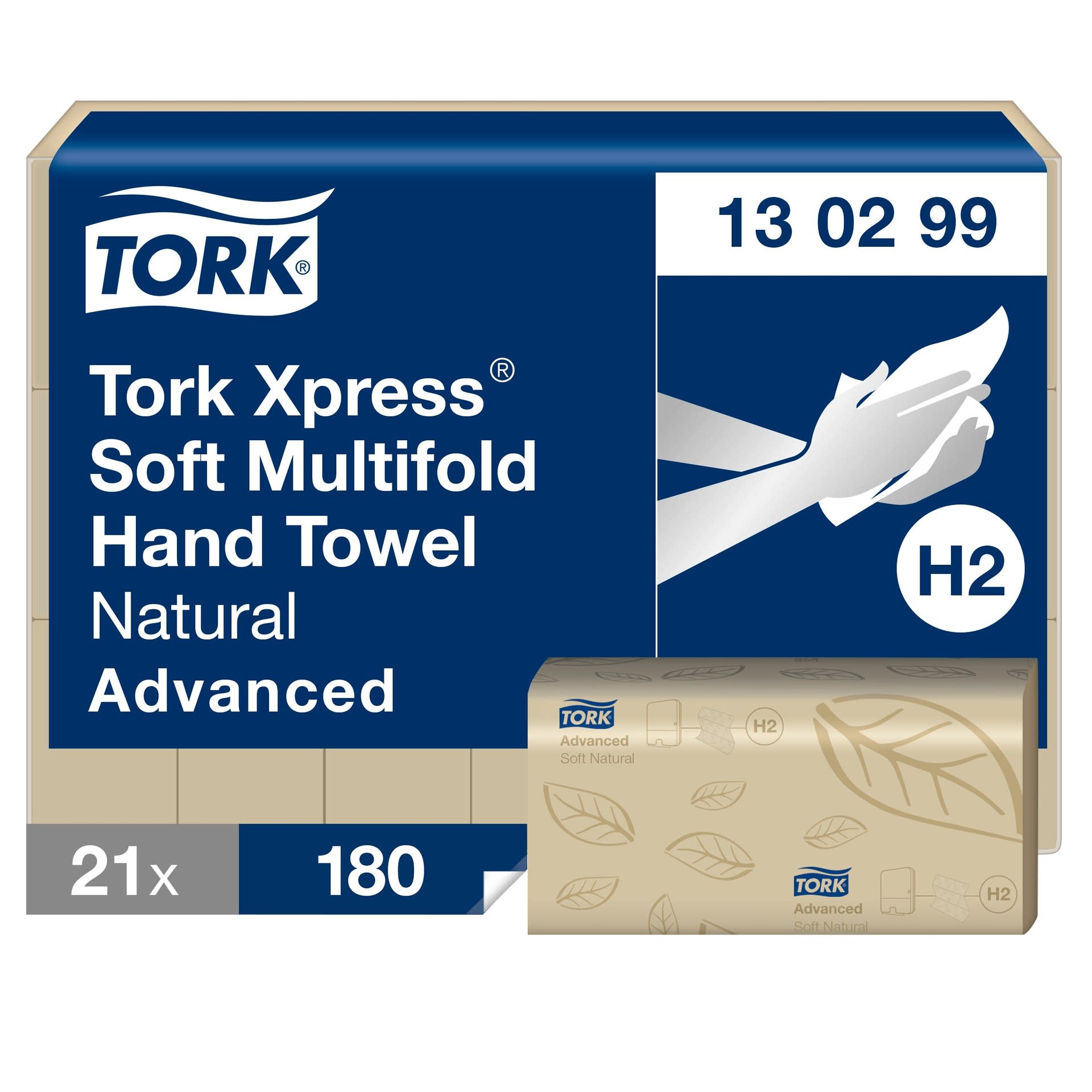 [E130299] Handduk Tork H2 Natur / EKO Advanced 3780 st/trp