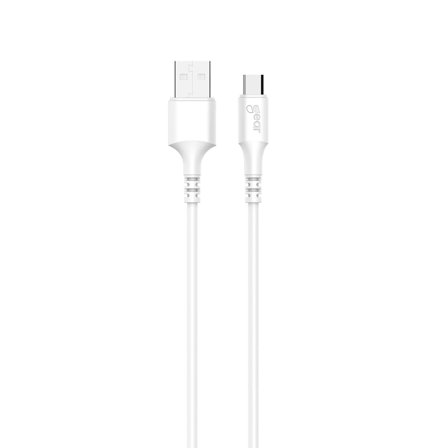 [8568041] Laddkabel MicroUSB till USB-A 1 m vit