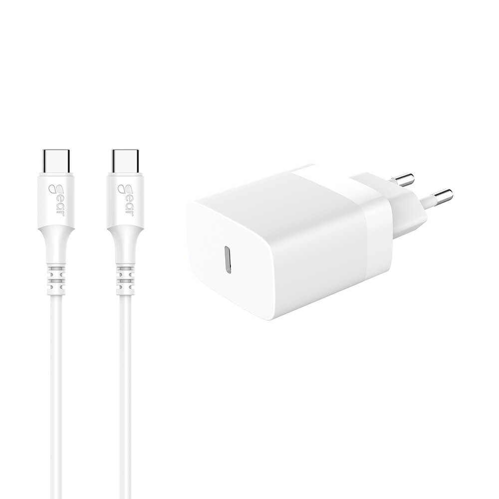 [8568057] Laddare 1xUSB-C PD/PPS 30W + kabel USB-C till USB-C vit
