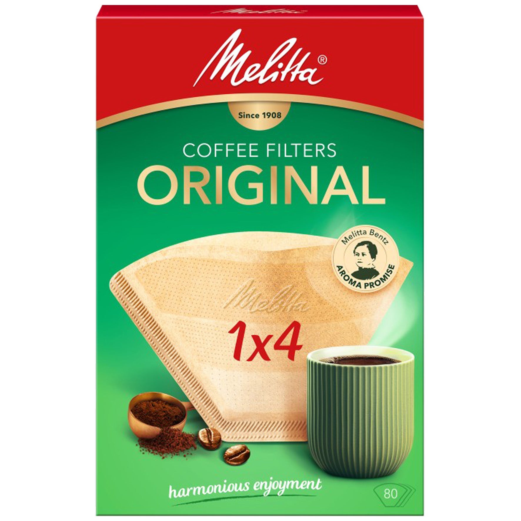[8567717] Kaffefilter Melitta 1x4 oblekta 80-pack