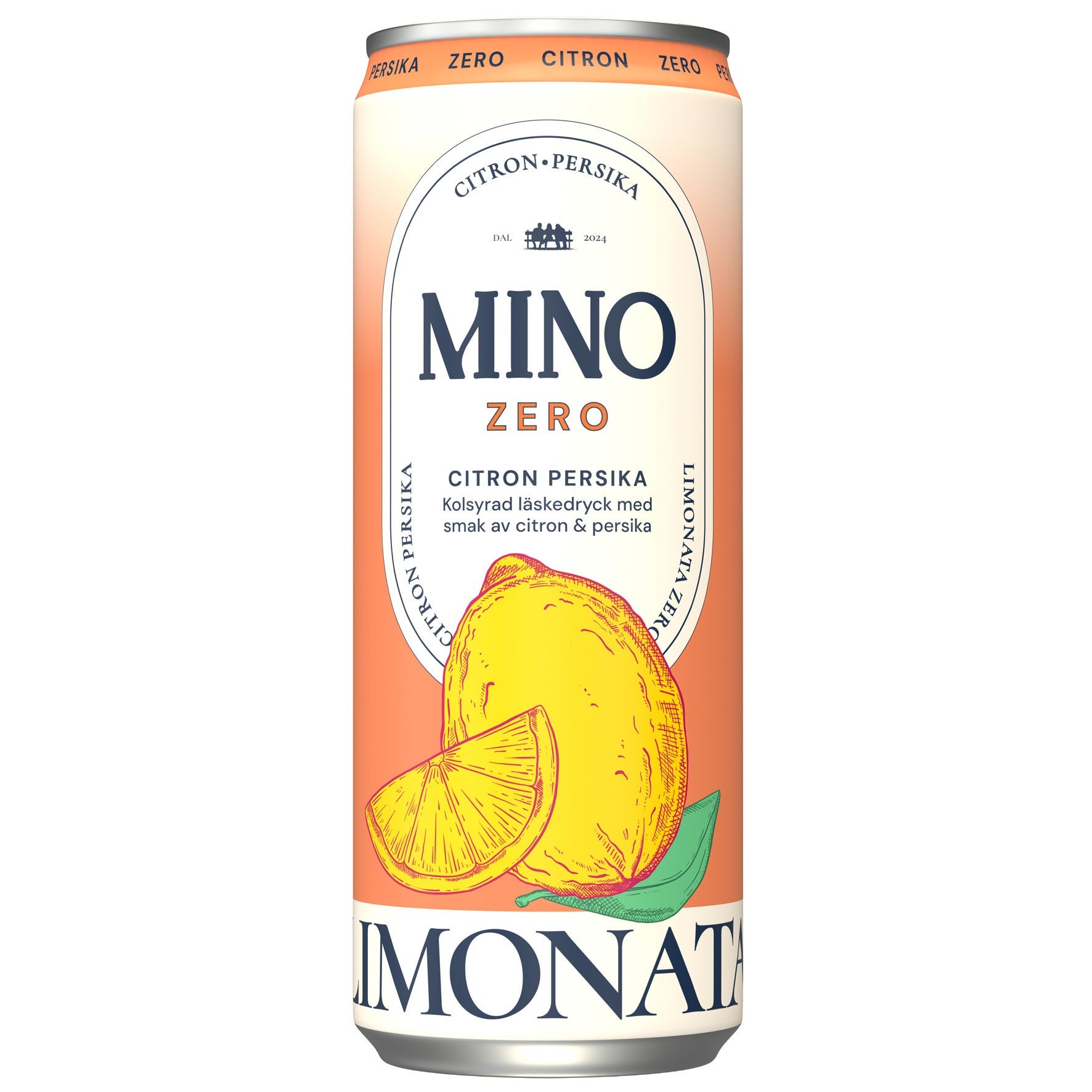 [8568334] Läsk Mino Zero Citron Persika 24x33 cl inkl pant