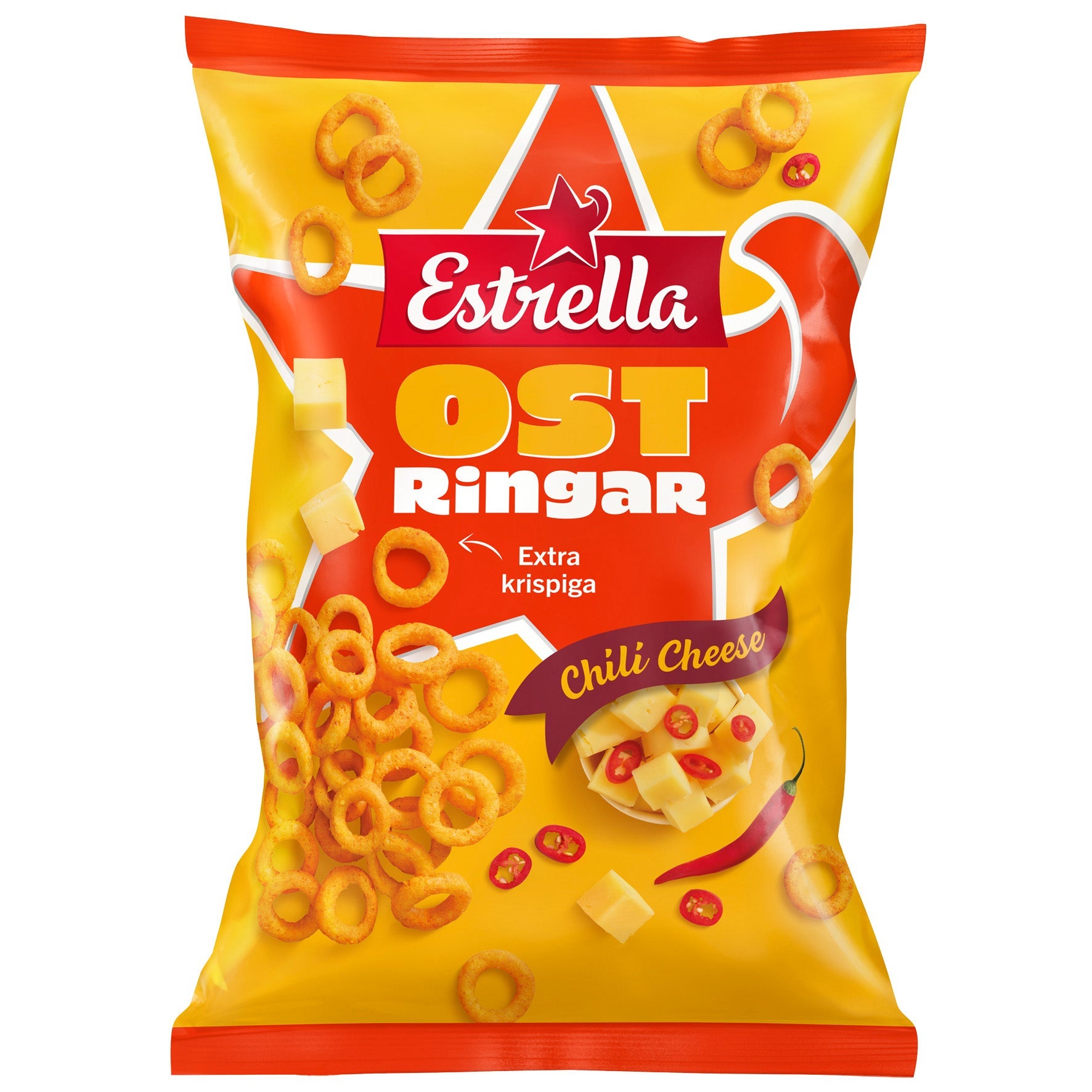 [8568282] Ostringar Estrella Chili cheese 18x200 g