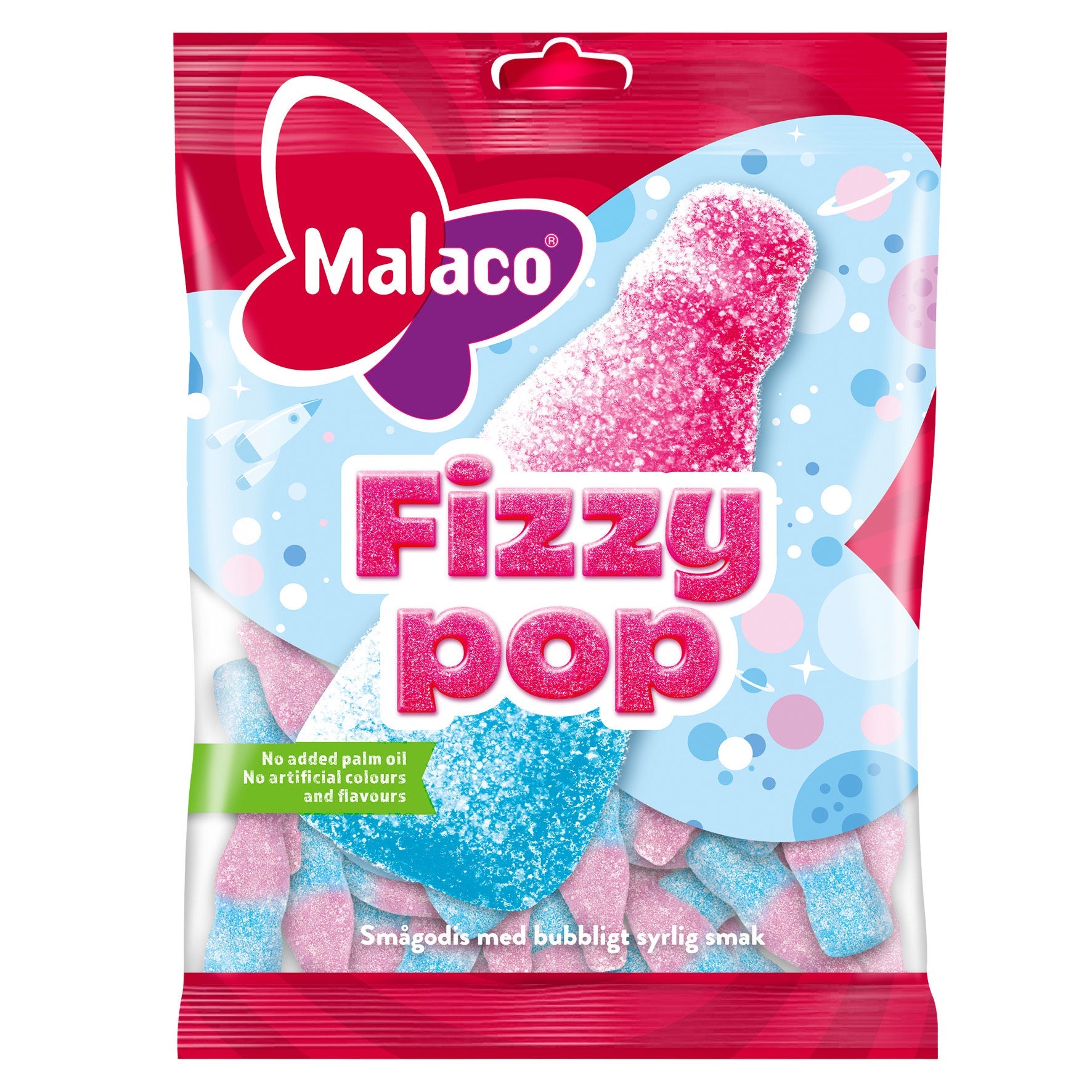 [8568329] Godis Malaco Fizzypop 28x85 g
