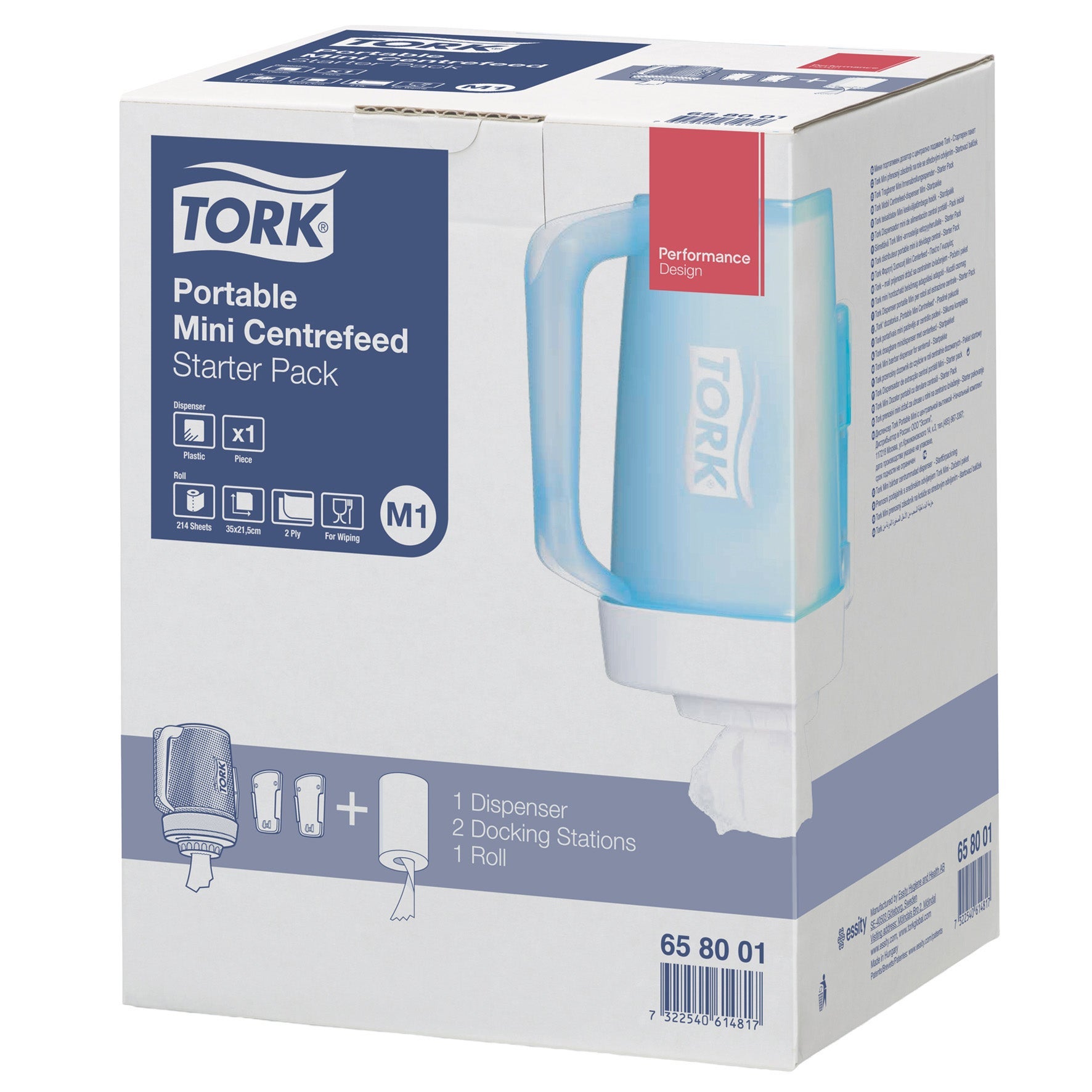 [8568164] Dispenser + Torkrulle M1 bärbar Starter Pack