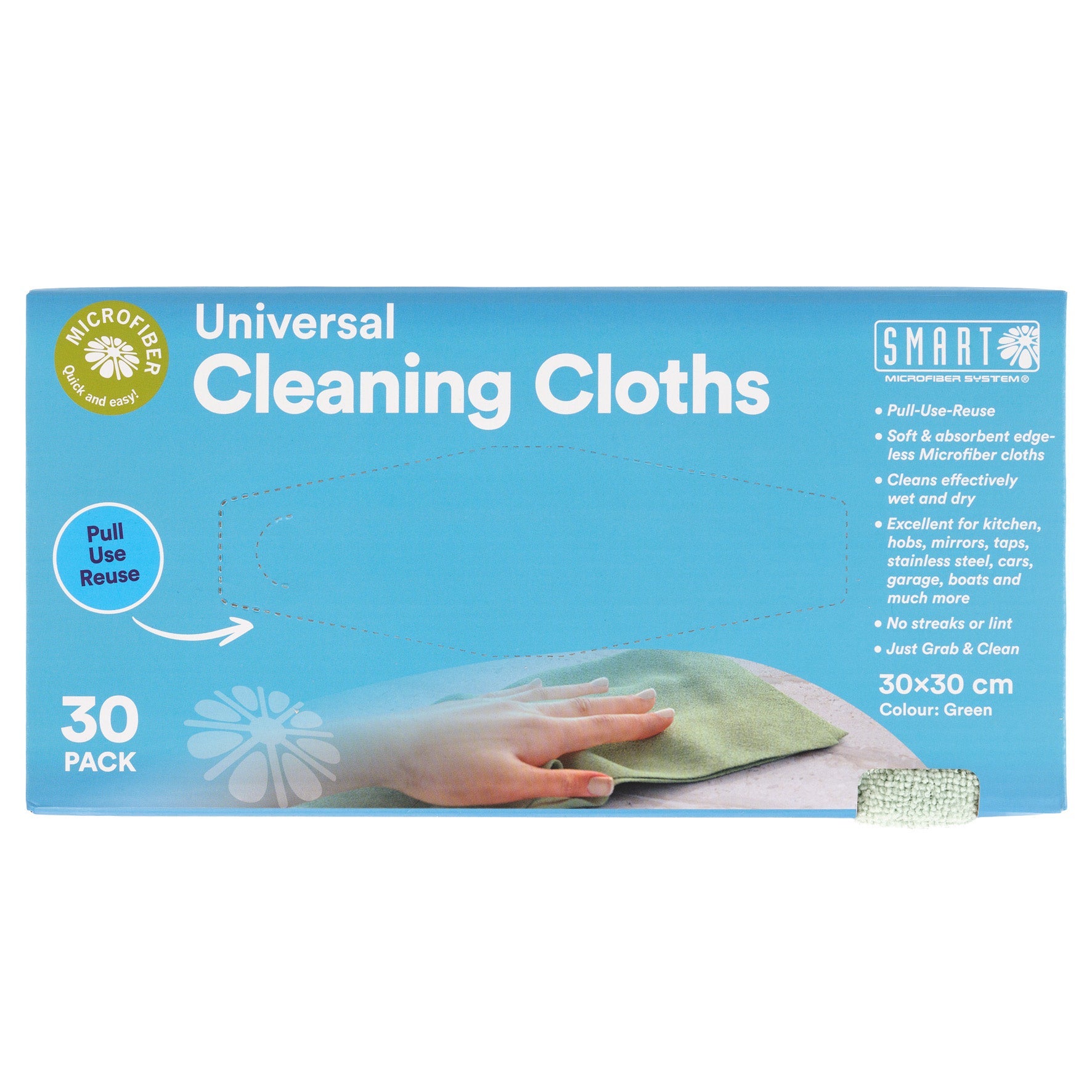[8567872] Rengöringsduk 30x30 cm 30-pack grön