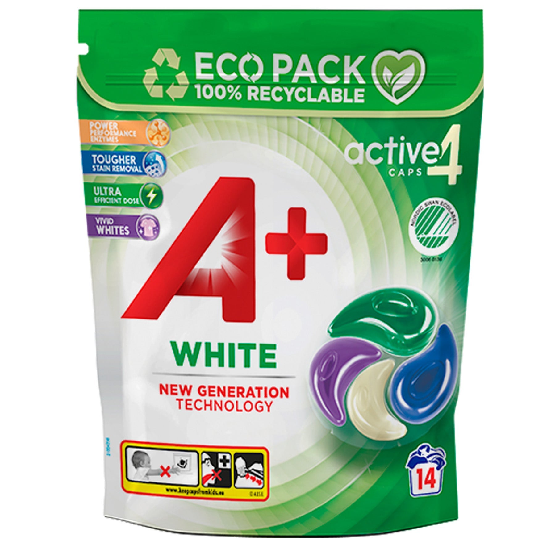 [8567809] Tvättmedel kapslar A+ White